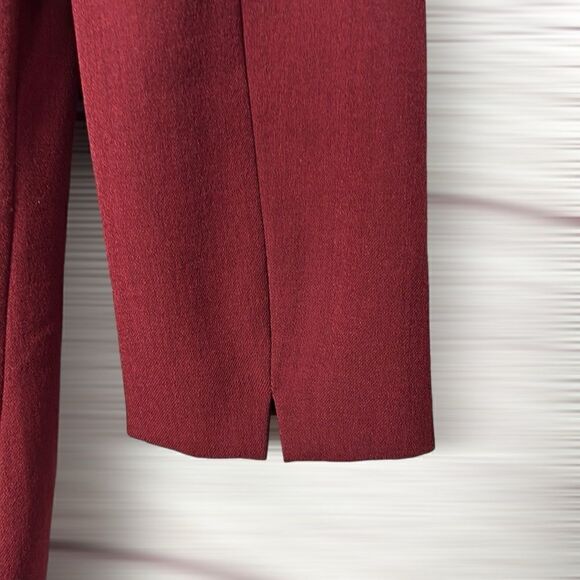 MM Lafleur Etsuko Sheath Dress Wine Burgundy 3/4 Sleeves Pockets No Belt size 2 - Picture 10 of 15